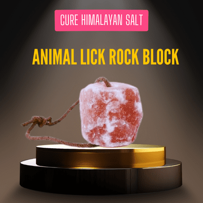 Animal lick rock block of himalayan natural pink salt