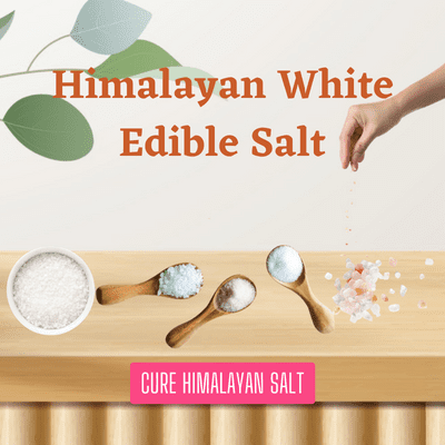 cure himalayan white edible salt halite coarse form