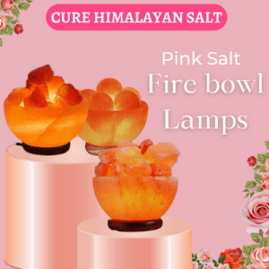 cure himalayan fire bowl pink salt lamp